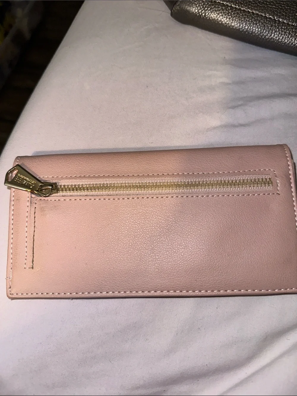 Aimee Kestenberg Blush pink Leather wallet gold acc soft and like new